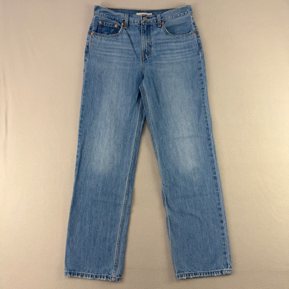 Levi's Low Pro Straight Jeans Women 28 Blue Denim Cotton Low Rise